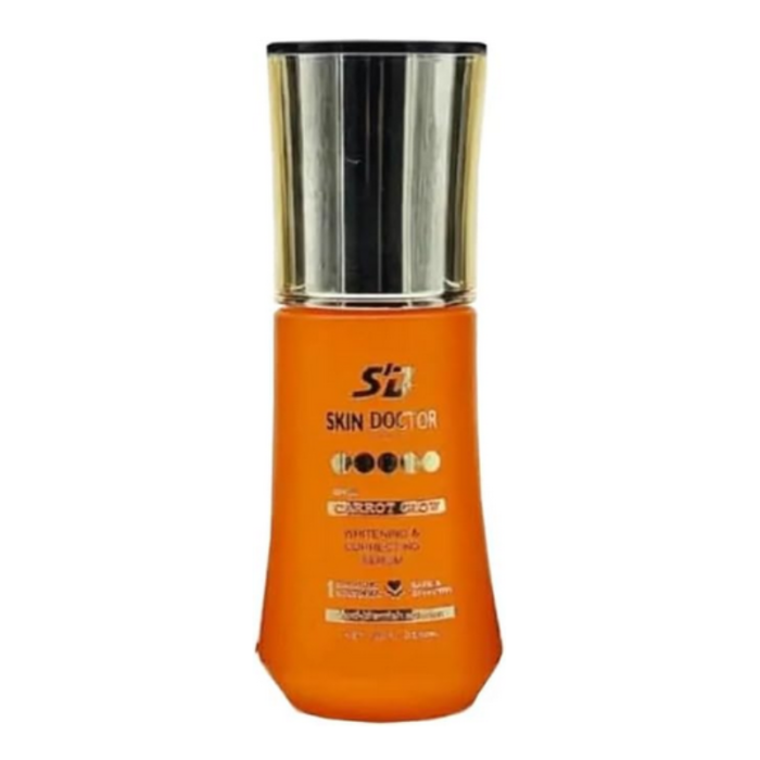 Lait Corporel éclaircissant SkinDoctor Carrot Glow - Anti-imperfections SPF30, 400ml, Actifs Carotte Q10, Glutathion (origine USA)